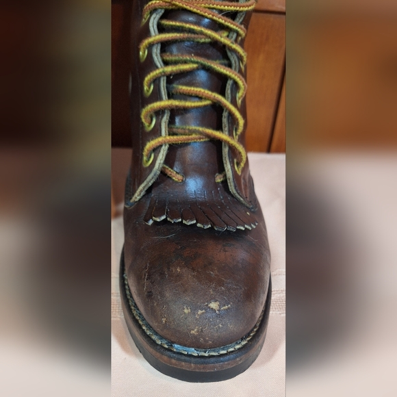CAROLINA steel-toed oil resistant leather work boots. Size 7 1/2 - Picture 14 of 16